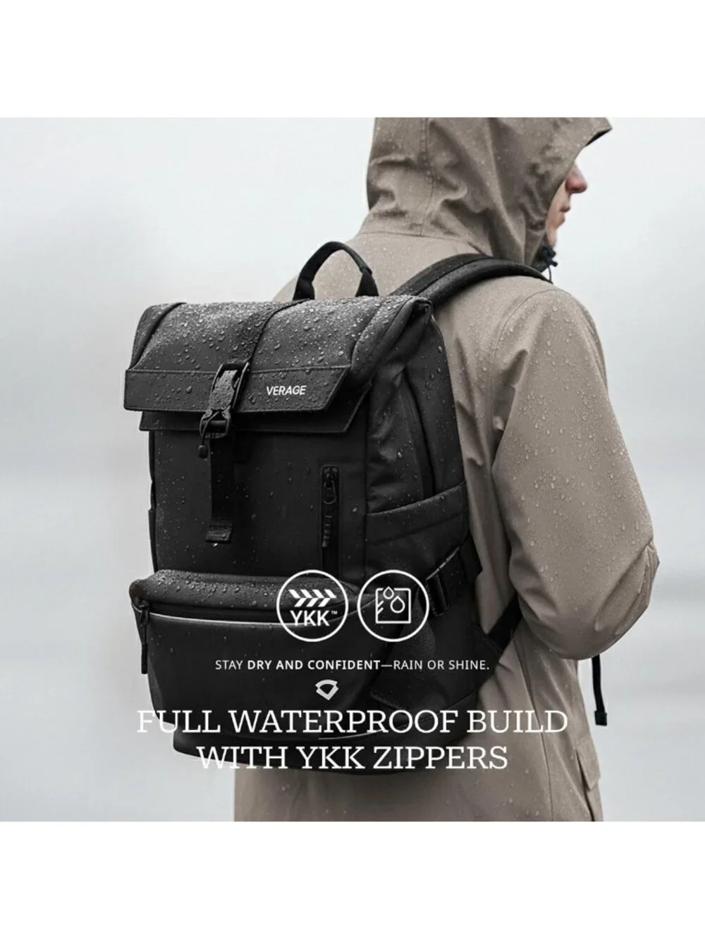 Expandable Water-Resistant 2-in-1 Laptop Backpack & Sling Bag for Travel